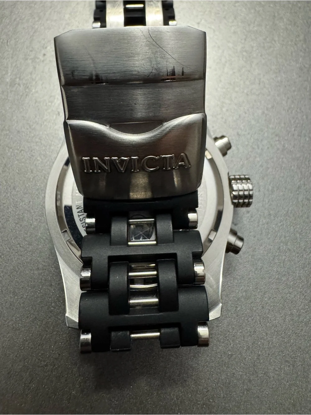 Invicta Men’s Silver and Black Sea Spider Chronograph Watch